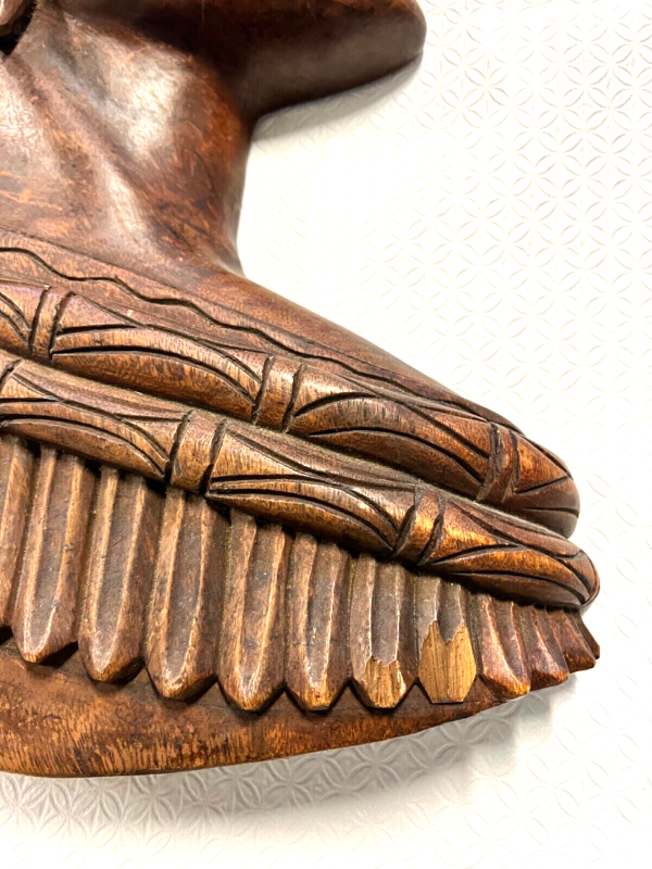 Original Antique Tobacco Sign; Native American Indian; Heavy Hand Carved Plaque - Image 5