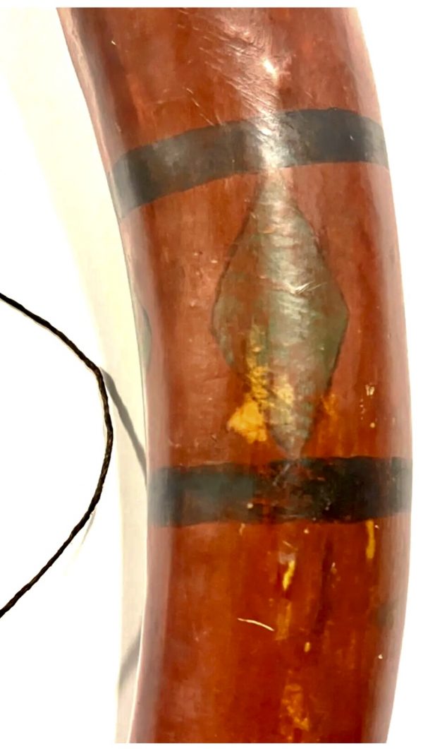 Antique Native American Indian Chiefs Giant 25" Gunpowder Horn; 1880s-1890s - Image 5