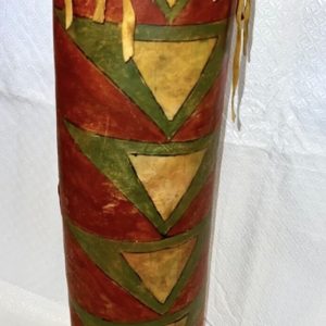 Original Native American Indian Parfleche Cylinder; Extra Large; Late 1800s