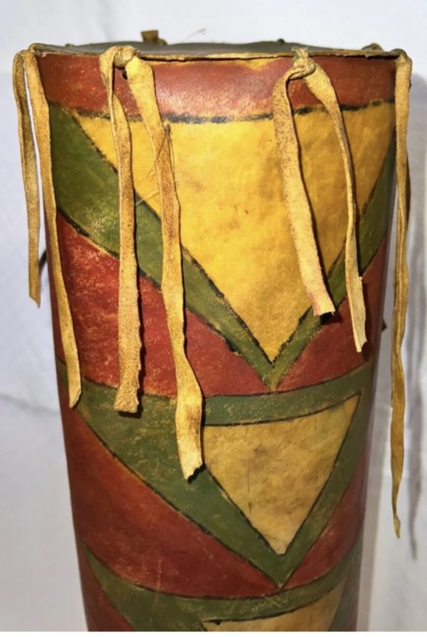 Original Native American Indian Parfleche Cylinder; Extra Large; Late 1800s - Image 4