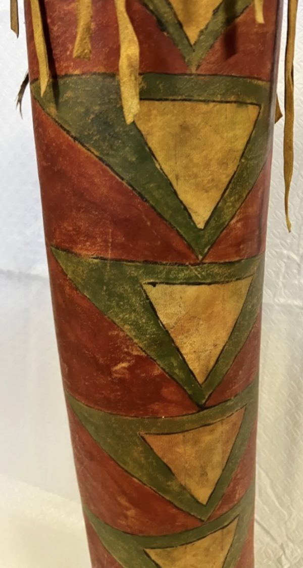 Original Native American Indian Parfleche Cylinder; Extra Large; Late 1800s - Image 5