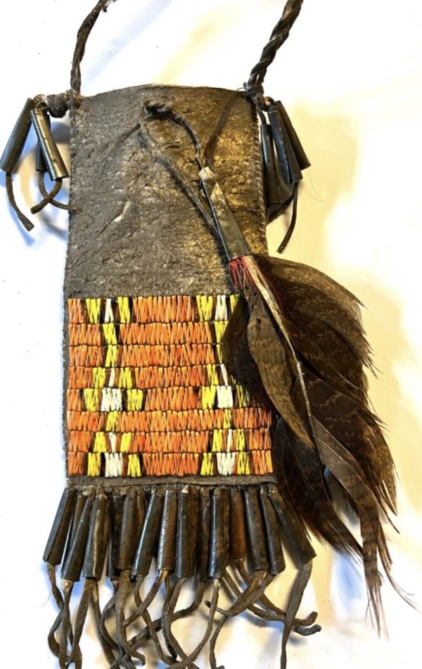 Vintage Indian Quills Knife; Native American Sheath Plus Knife; Lot 3 - Image 2