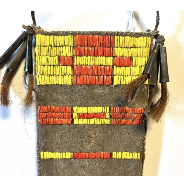 Vintage Native American Indian Leather Knife Sheath; Knife, Quills;  Lot 2 - Image 3