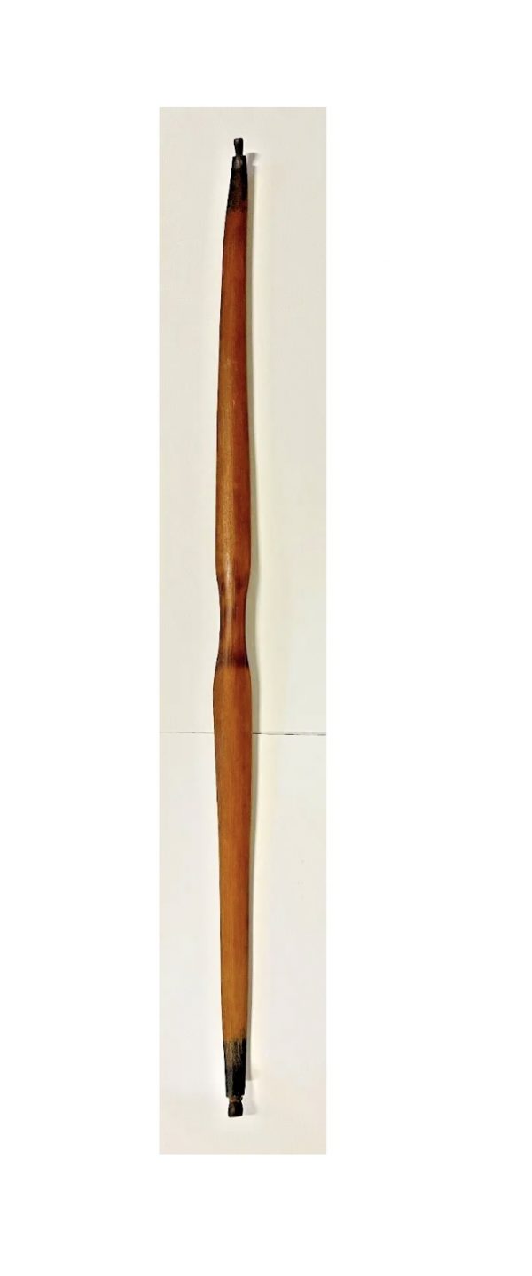 Original Native American Wood Bow; 1890s to 1920s; Paint Remnants
