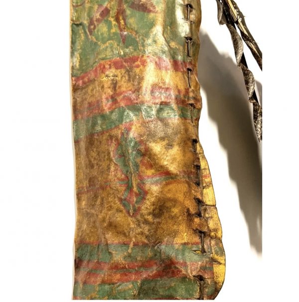 Antique Quiver Parfleche With Feathers; Hand Painted, HorseHair - Image 3