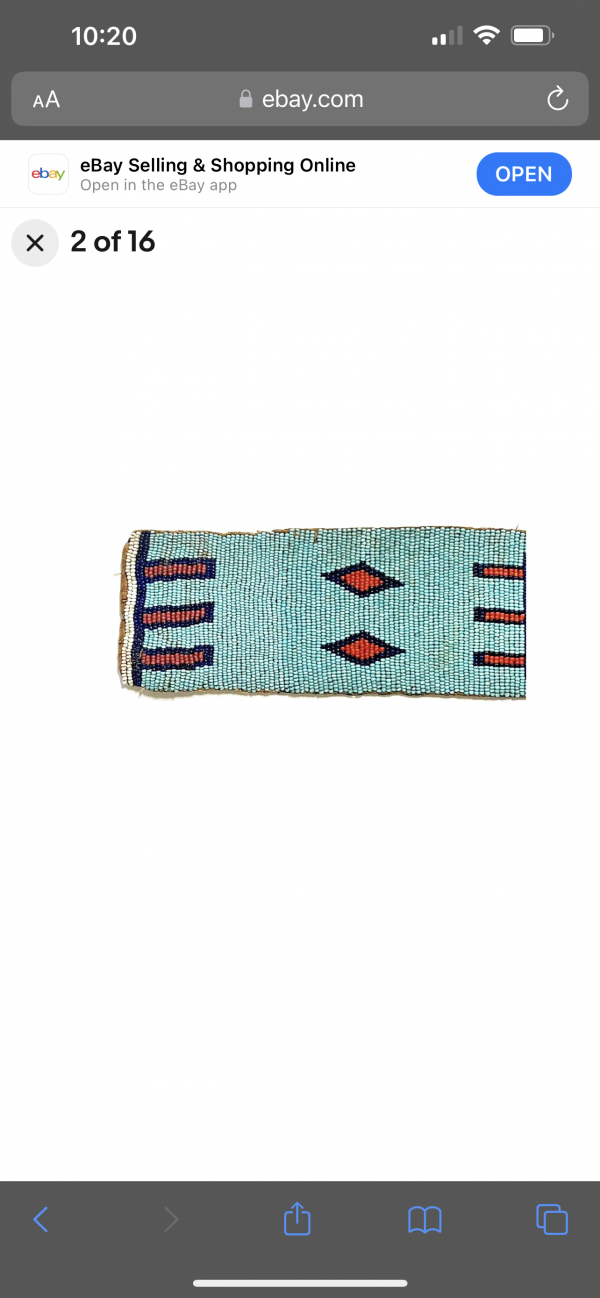 Native American Indian Beaded Belt; Amazing Shape; Late 1800's to Early 1900s - Image 2