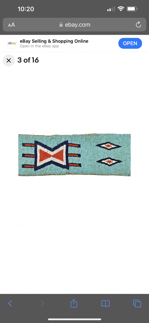 Native American Indian Beaded Belt; Amazing Shape; Late 1800's to Early 1900s - Image 3