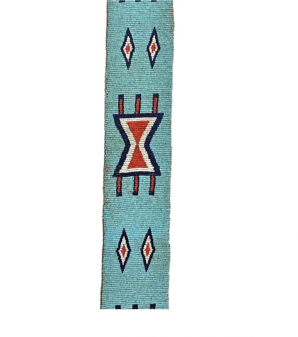 Native American Indian Beaded Belt; Amazing Shape; Late 1800's to Early 1900s - Image 10