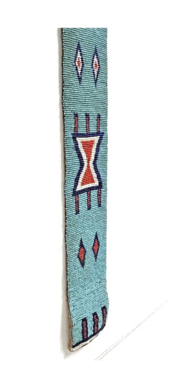 Native American Indian Beaded Belt; Amazing Shape; Late 1800's to Early 1900s - Image 7
