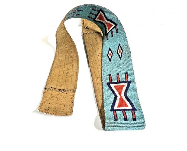 Native American Indian Beaded Belt; Amazing Shape; Late 1800's to Early 1900s - Image 4
