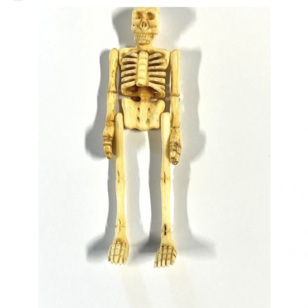 Antique Mori Coffin & Matching Skeleton With Movable Parts; Bakelite or Catalin - Image 5