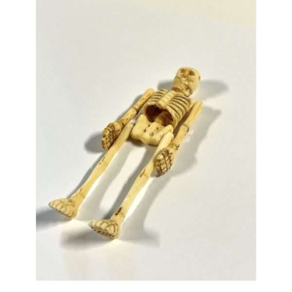 Antique Mori Coffin & Matching Skeleton With Movable Parts; Bakelite or Catalin - Image 9