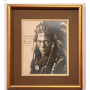 “White Eagle” of Wyoming; Stage Driver for Uncle Sam; Framed Photograph; 1924