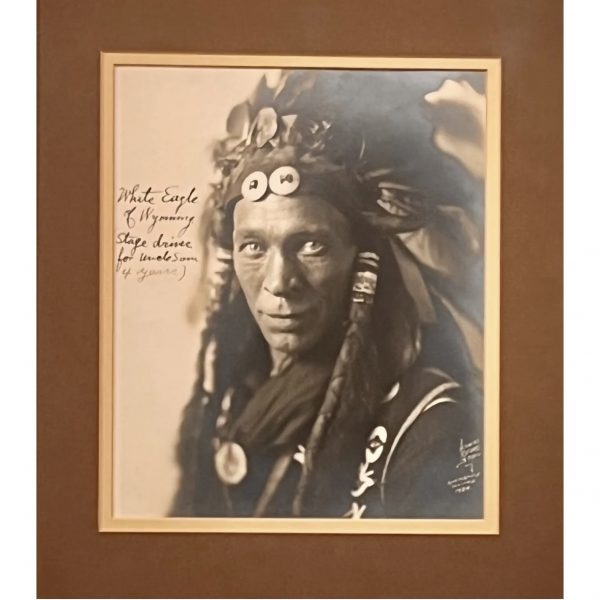 “White Eagle” of Wyoming; Stage Driver for Uncle Sam; Framed Photograph; 1924 - Image 3
