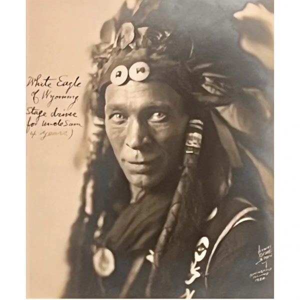 “White Eagle” of Wyoming; Stage Driver for Uncle Sam; Framed Photograph; 1924 - Image 6