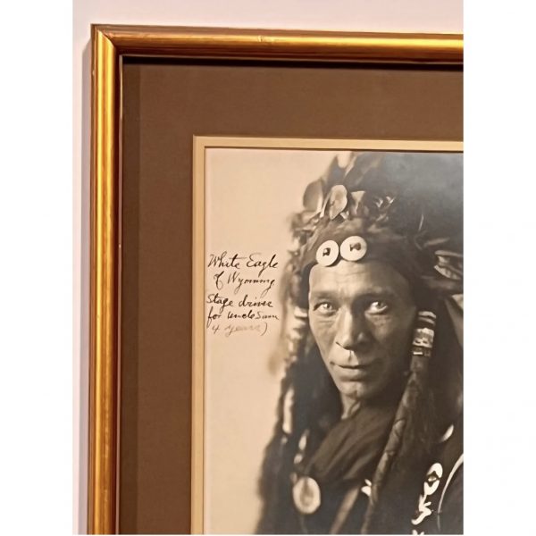 “White Eagle” of Wyoming; Stage Driver for Uncle Sam; Framed Photograph; 1924 - Image 4