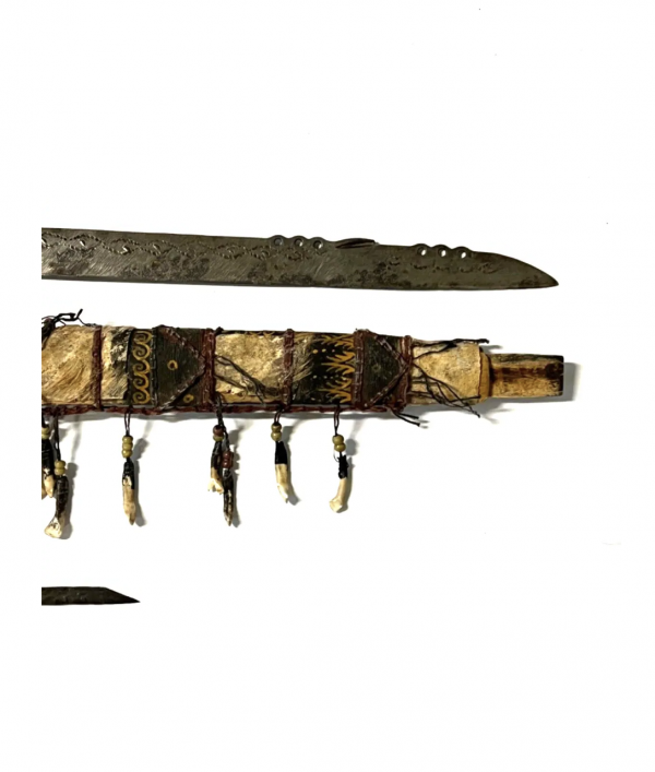 Antique Headhunters Dayak Mandau Borneo Sword & Scabbard; 1890’s to 1920’s - Image 5