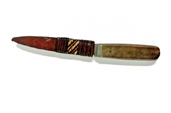 Antique Native American Indian Knife & Leather Sheath; Late 1800's to Early 1900 - Image 4