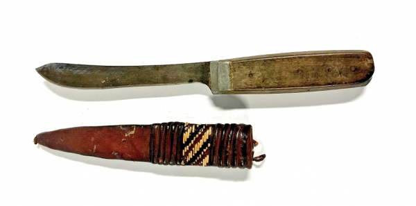 Antique Native American Indian Knife & Leather Sheath; Late 1800's to Early 1900 - Image 3