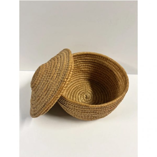 Native American Indian Hand Woven Basket Plus Lid, 1890’s - 1920’s: Lot 8 - Image 7