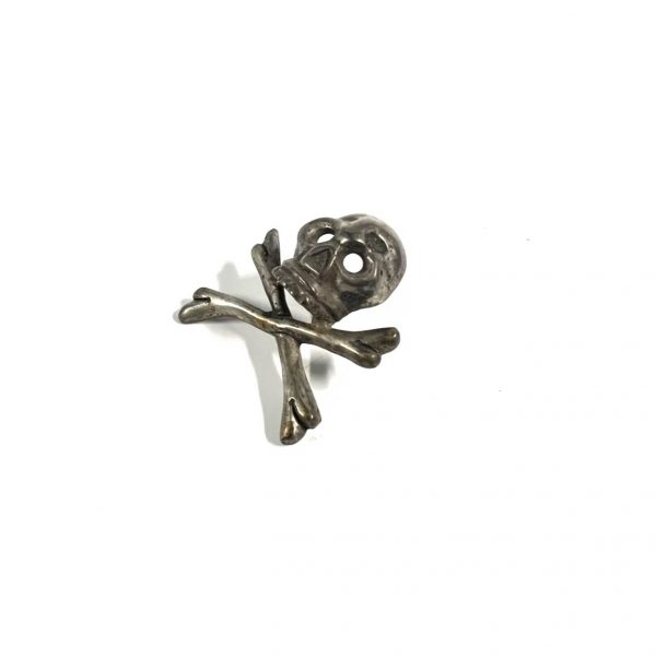 Antique Christian Mori Silver Skull and Bones; With Nail/Spike; 1800s or Earlier - Image 7