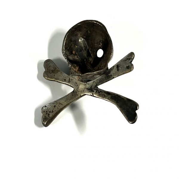 Antique Christian Mori Silver Skull and Bones; With Nail/Spike; 1800s or Earlier - Image 8