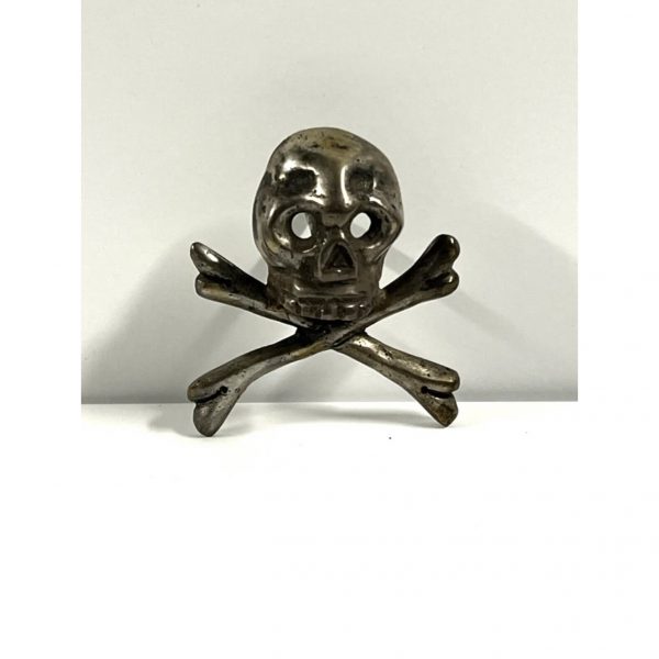 Antique Christian Mori Silver Skull and Bones; With Nail/Spike; 1800s or Earlier - Image 10