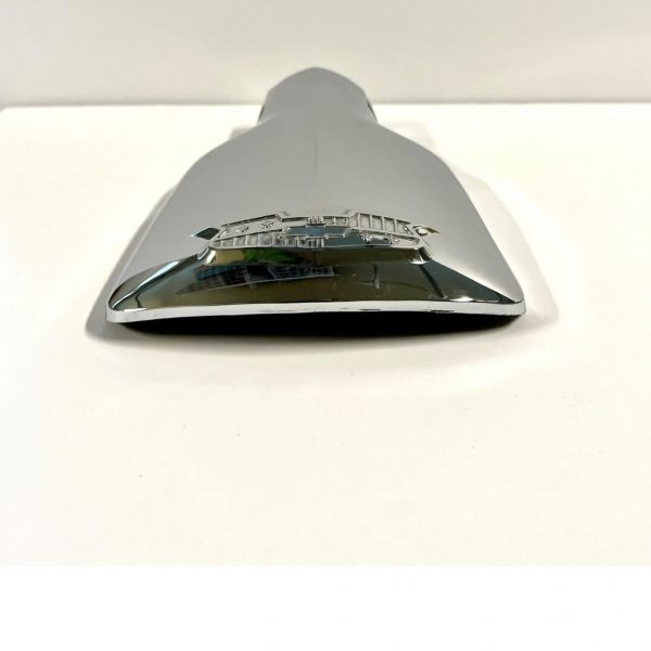 1957 Original Chevrolet Tailpipe Exhaust Cover; Chev Emblem +Base; 3X Chrome - Image 6