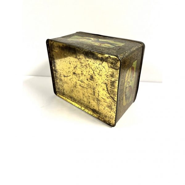 Antique Biscuit Tin; English Or German; Large; Beautiful Birds On Surface; 1890s - Image 11