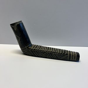 Ancient Native American Indian Stone Pipe; Highly Carved and Etched