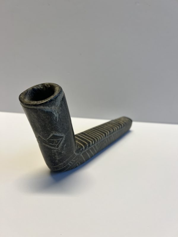 Ancient Native American Indian Stone Pipe; Highly Carved and Etched - Image 2