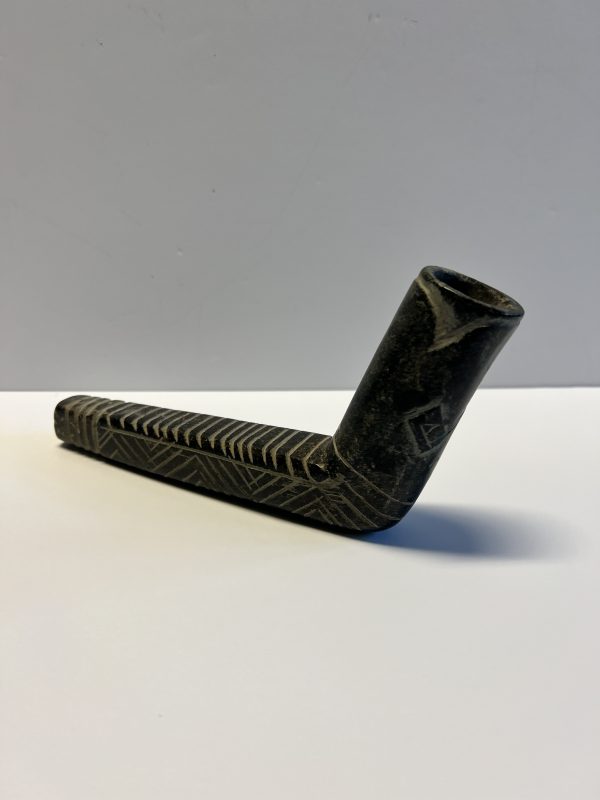 Ancient Native American Indian Stone Pipe; Highly Carved and Etched - Image 4