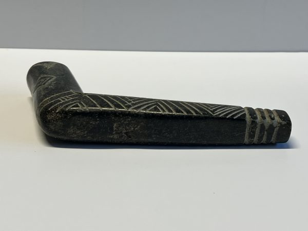 Ancient Native American Indian Stone Pipe; Highly Carved and Etched - Image 9