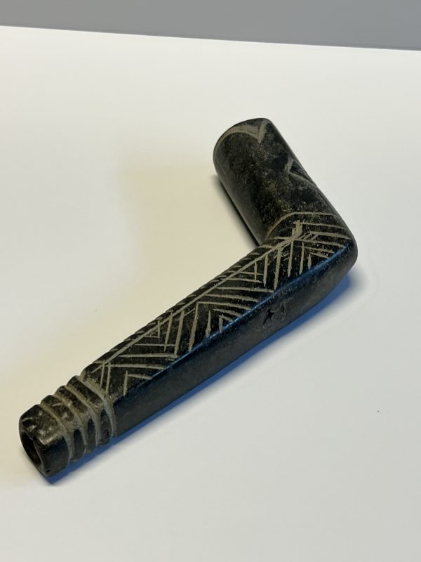 Ancient Native American Indian Stone Pipe; Highly Carved and Etched - Image 11