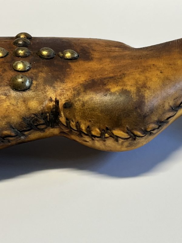 Original Native American Indian Vintage Shotgun Covered in Leather or Rawhide - Image 8