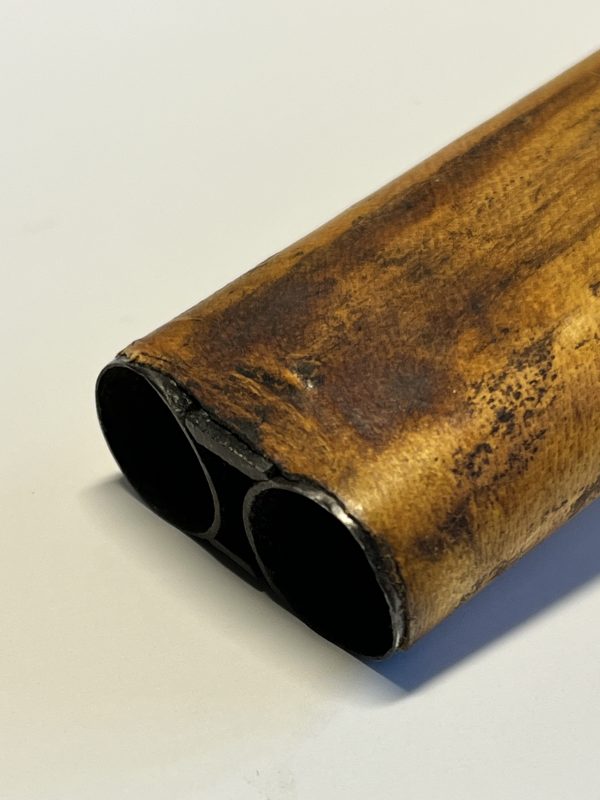 Original Native American Indian Vintage Shotgun Covered in Leather or Rawhide - Image 18